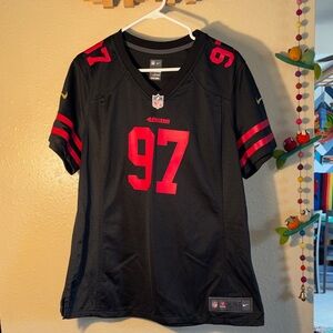 EUC San Francisco 49ers Nick Bosa #97 black alternate jersey.
N